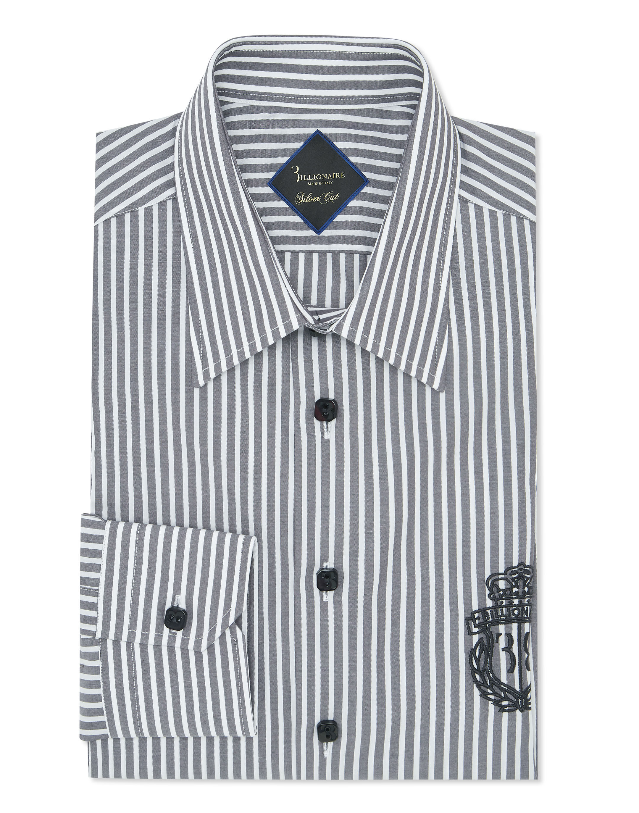 Billionaire Shirt Silver Cut LS