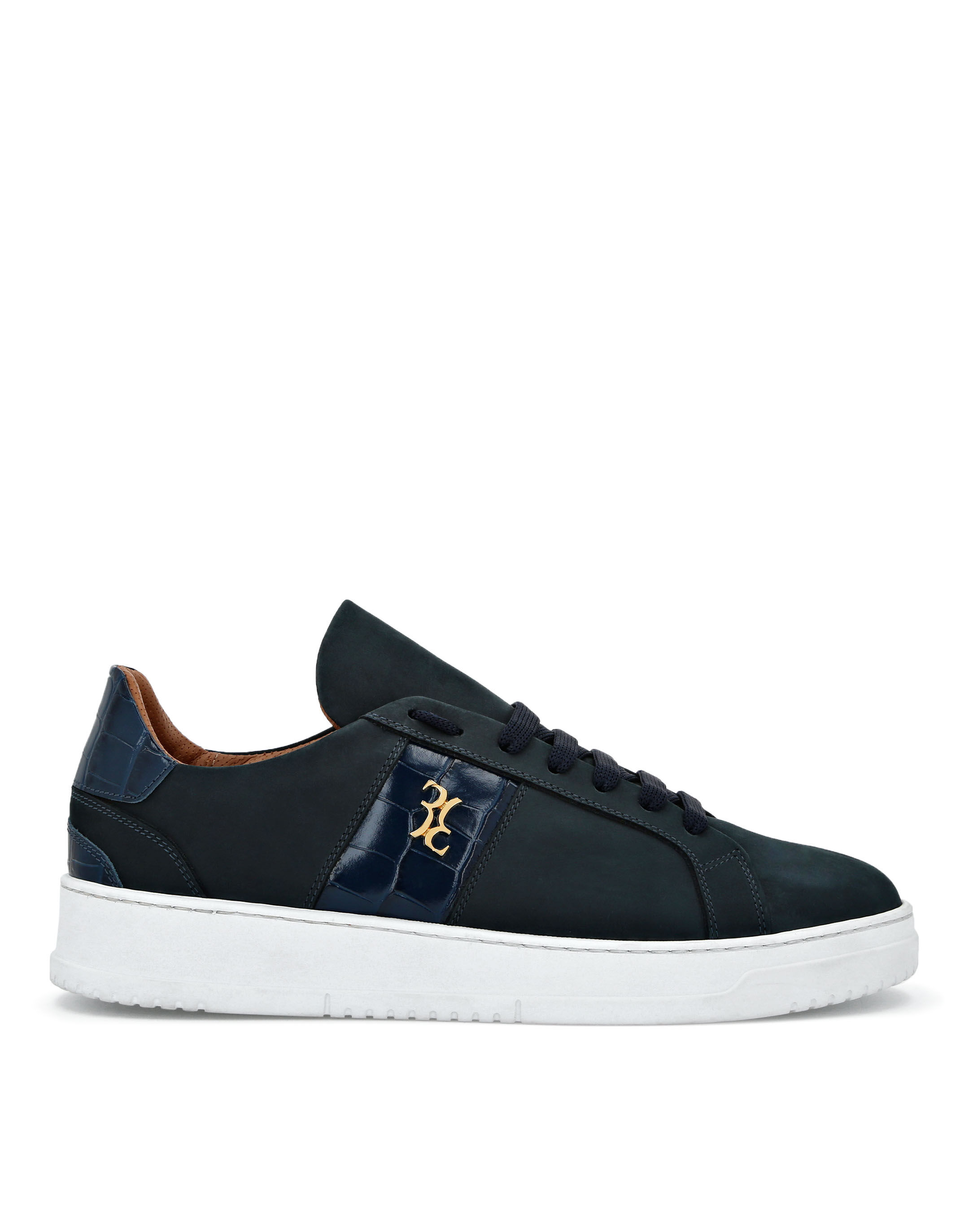Billionaire Nabuk and Leather Lo-Top Sneakers
